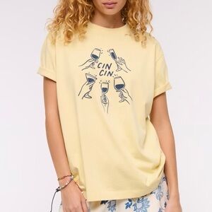 Abercrombie & Fitch Oversized Cin Cin Graphic Tee